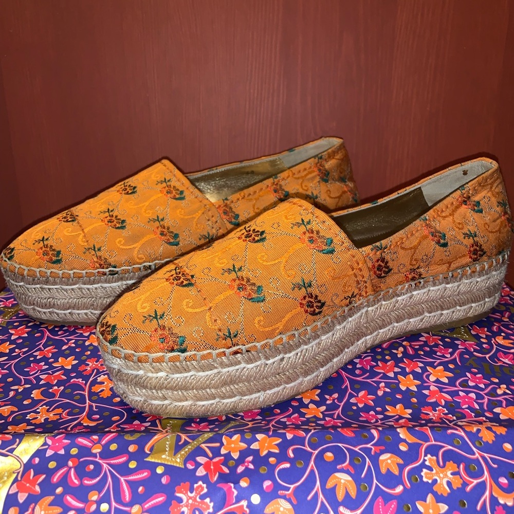 AUTHENTIC PRADA Floral Print Espadrilles